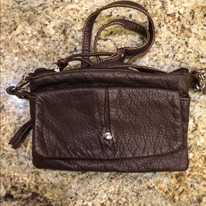 Brown leather bag